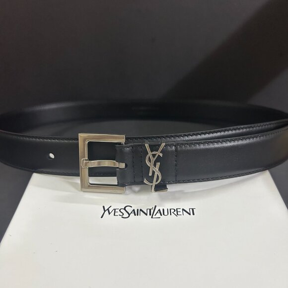 High-Quality Black YSL Logo Belt - Picture 4 of 8
